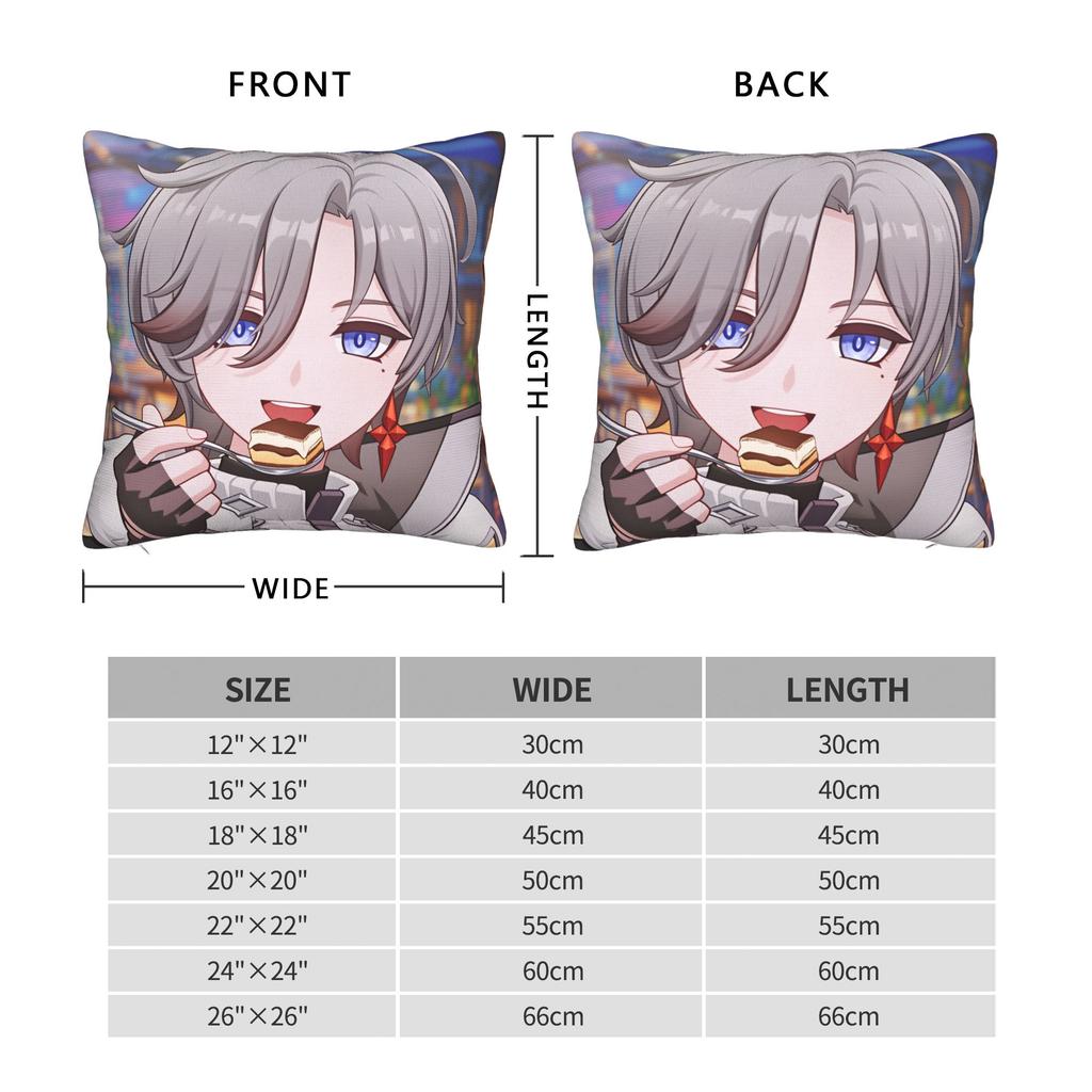 Genshin Impact Illuga Pillowcases Game Kawaii Pillow Case For Office Car Home Decor Comfy Pillow Cover