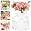 Circular Acrylic Vase Transparent Decorative Vase Flower Arrangement Container  For Living Room