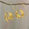 New Personalized Leaf Spiral Women's Earrings - European and American Fashion 