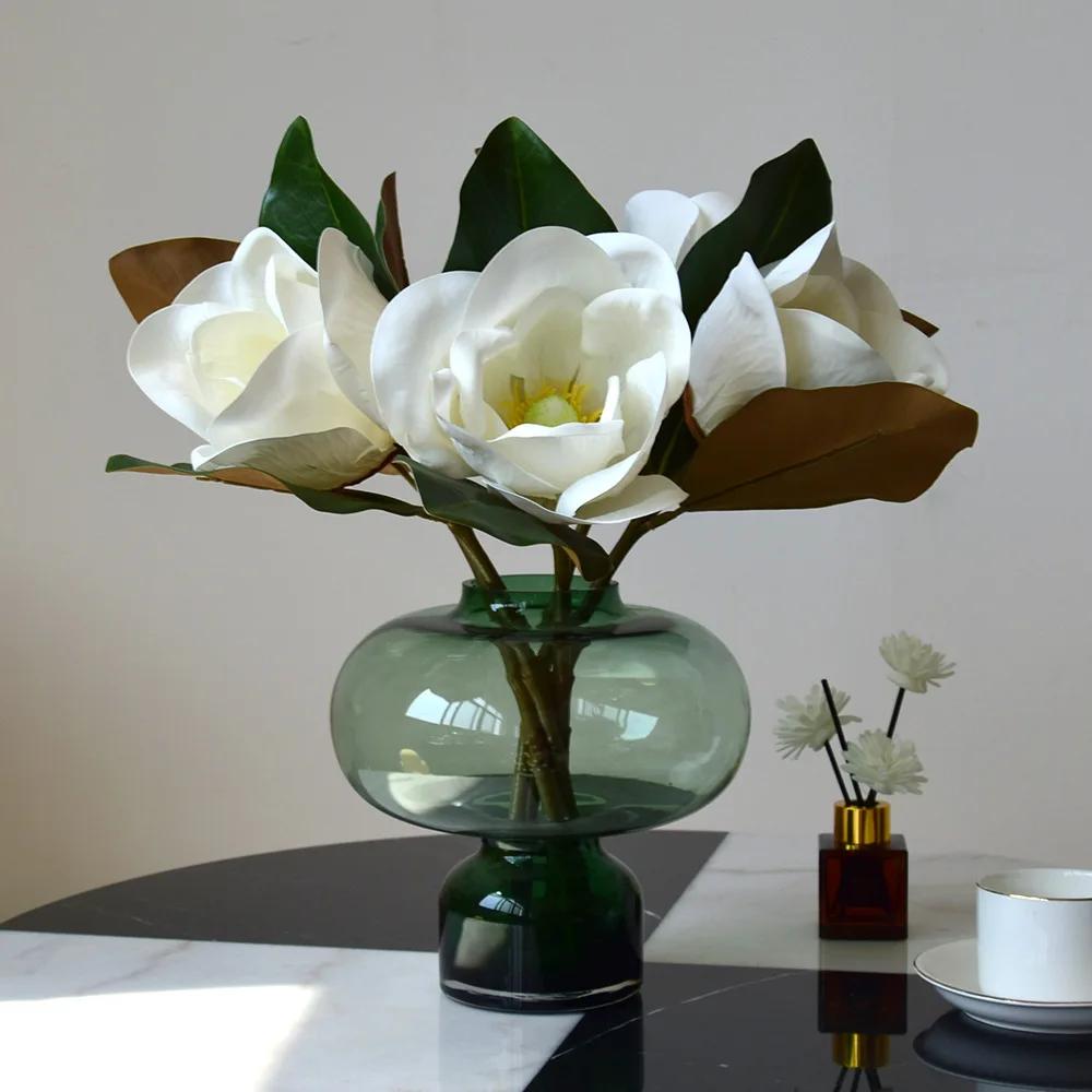 4Pc/lot Large Magnolia Latex Artifical Flowers Wedding Decor Bouquet Orchids Fake Flowers Home Decoration Ornaments Party Floral
