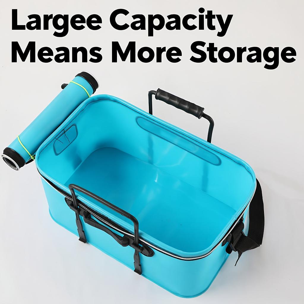 FTK Folding EVA Fishing Bucket, Can Carry Fish Guard Bucket, Multi-purpose, Fishing Bucket, Live Fish Bucket, Fish Box, Fish Bucket