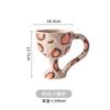 Korean Hand-Painted Striped Leopard Ceramic Coffee Cup Funny Breakfast Milk Mug Decorative Kitchen Gift