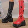 Thick-soled Shoes, Knee-high Boots, Women's Slimming Boots, High Boots, Wedge Heels, High Heels, Women's Shoes