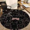 1pc Cat Pattern Office Round Area Rug, Under Office Chairs Bedroom Living Room Home Decor, Room Deco