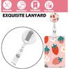 Badge Reels Retractable with Carabiner Reel Clip, ID Name Tag Work Badge Holder Belt Ferrule, Identity ID Badge Holder Cover Case for Office Work