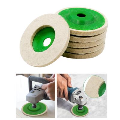 6Pcs Wool Felt Polishing Wheel Disc Wool Round Polishing Buffing Wheel Pad for 95/100 Angle Grinder for Metal Marble