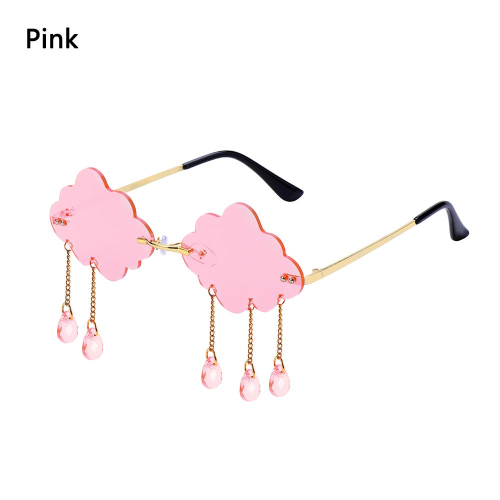 Women Fashion Rimless Sunglasses Diamond Shape True Film Sun Glasses Personality Ladies Uv400 Trending Narrow Eyewear Streetwear