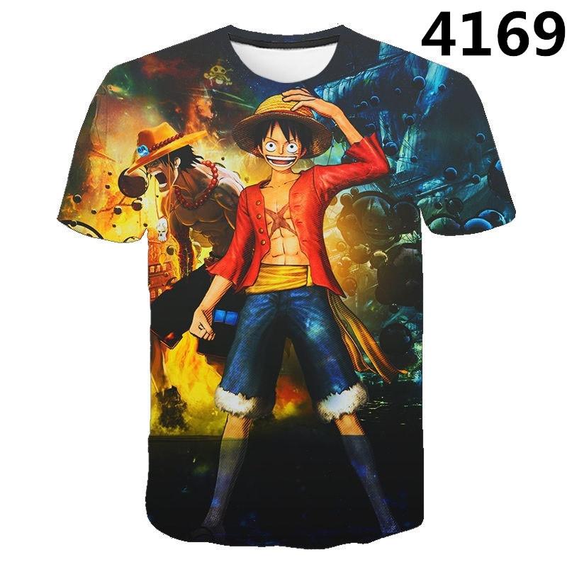 LUCKYFRIDAYF One Piece 3D T-Shirt Luffy Straw Hat Japanese Anime Funny T Shirts MEN WOMEN O-neck Black SHORT SLEEVE T-shirt