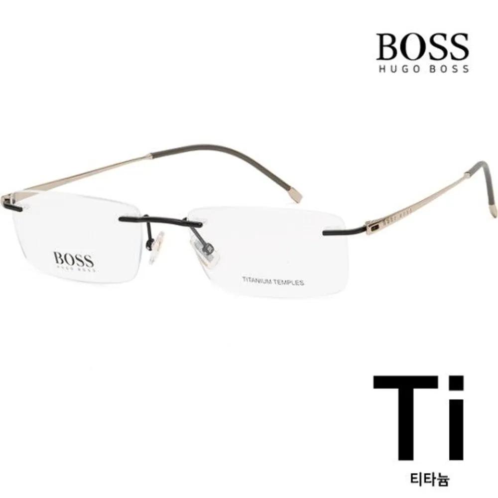 [Hugo Boss] Hugo Boss Titanium Rimless Eyeglass Frames BOSS1266B 003 Ultra-lightweight