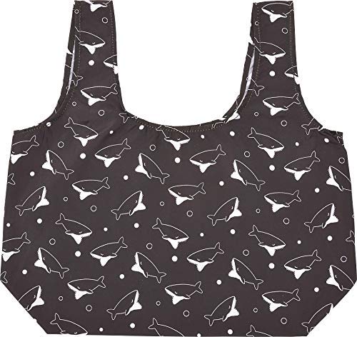 Livheart Premium Sleepy Animals Kamu Kamu Shark Zap Eco Bag (Mascot: Approx. 6cm Long, Bag: Approx. 35cm Long) Compact 78752-63