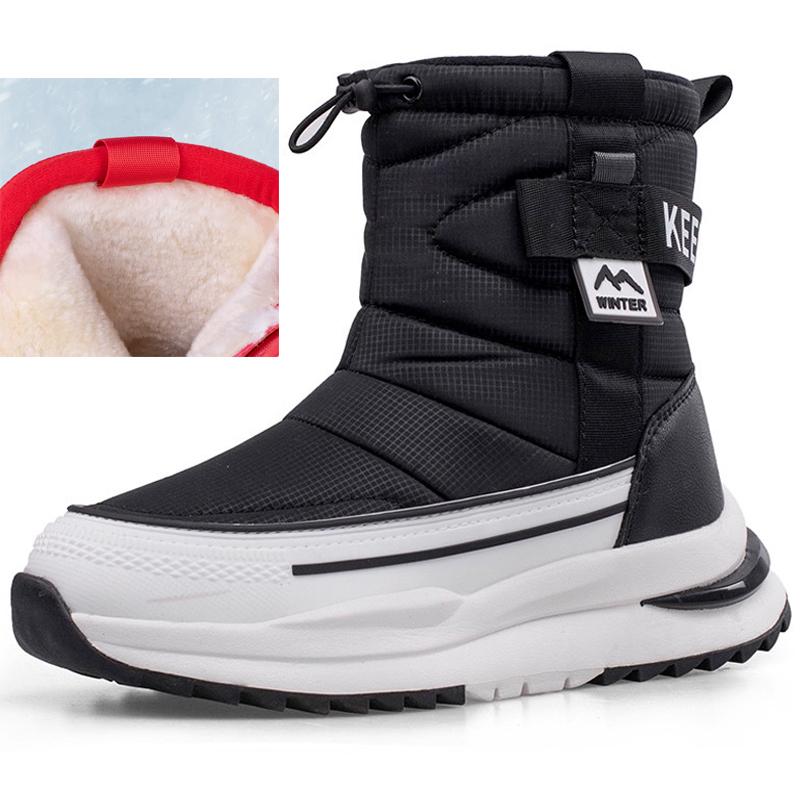 New Autumn Winter Snow Boots Outdoors Shoes Warm Plush Cotton Boots Winter Travel Shoes Couple Snow Boots Platform Shoes