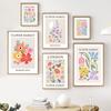 Flower Poster Canvas Painting Abstract Art Flower Market Print Nordic Style Wall Art Picture for Living Room Home Decoration
