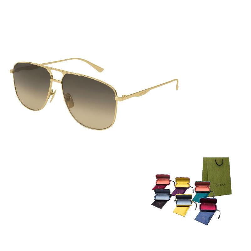 

GUCCI Glory Business Travel HD Toad Mirror Pilot Eyebrow Frame/Eyebrow Line Frame Sunglasses Men s Gold F золотой