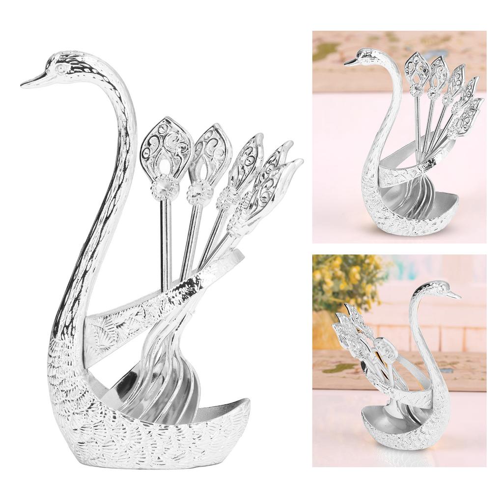 Coffee Spoon Holder Elegant   Zinc Alloy EmNaBossment Design Glossy Bright Color Mirror Polish Coffee Stirrers Holder