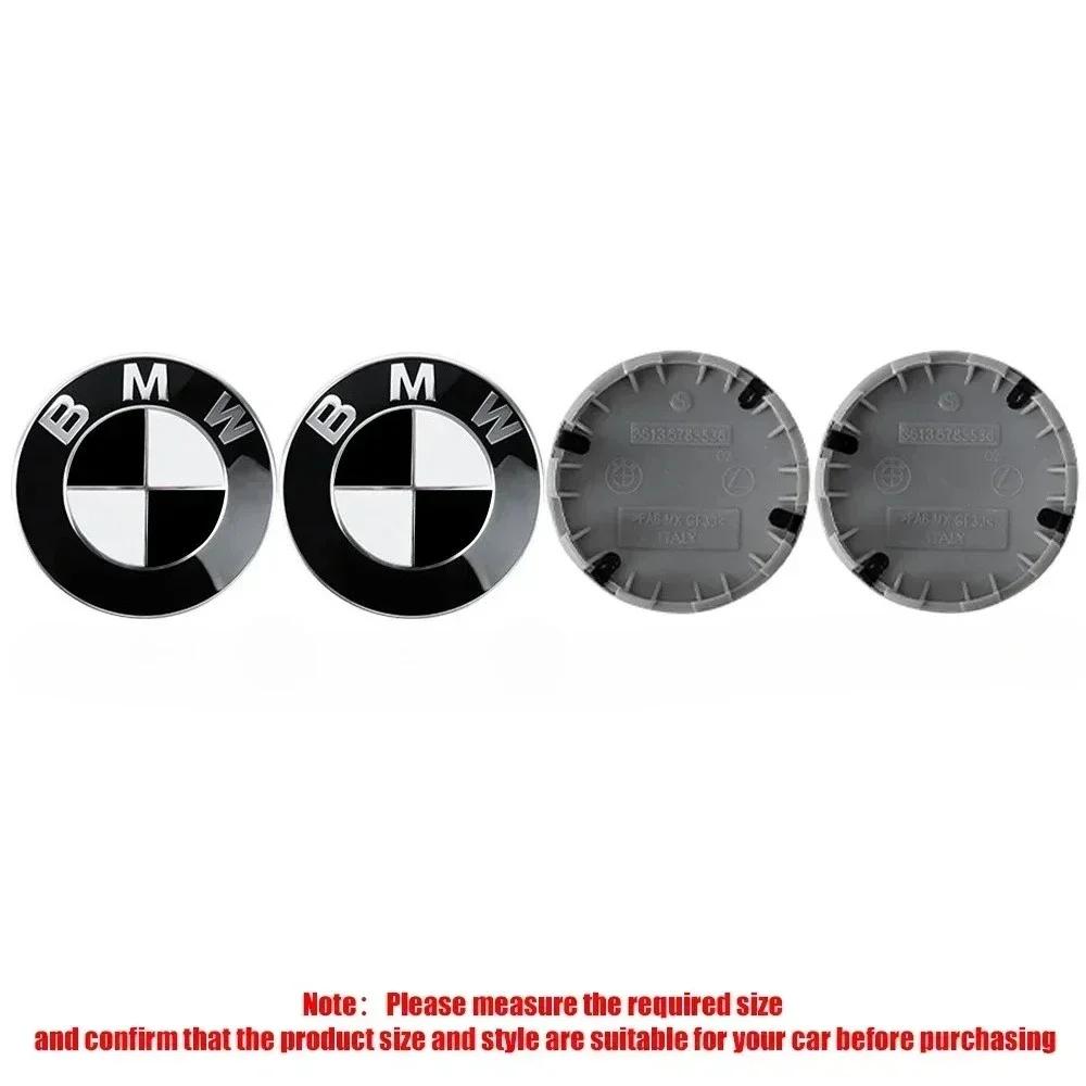 4 Stück 56mm 68mm Auto-Radnabenkappe Logo ist geeignet für BMW M1x3 E30 X3G01 F40 X3F25 E70 X5G05 G60 G31 E24 E63 G23 G26