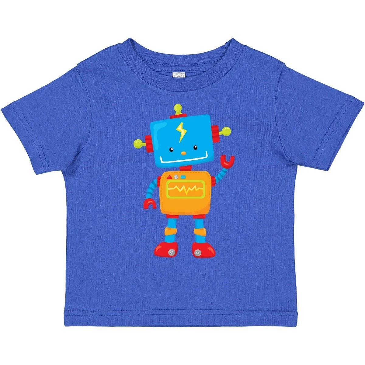 Inktastic TOY ROBOT Toddler kids boys T-Shirt Mechanics Bolt Screw Peg Gear Metal Robotics 110