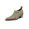 Fashion 2025 Autumn New Women's High Heels Knitted Shallow Mouth Single Shoes Female Comfortable Thick Heel Women's Shoes Zapatos Mujer