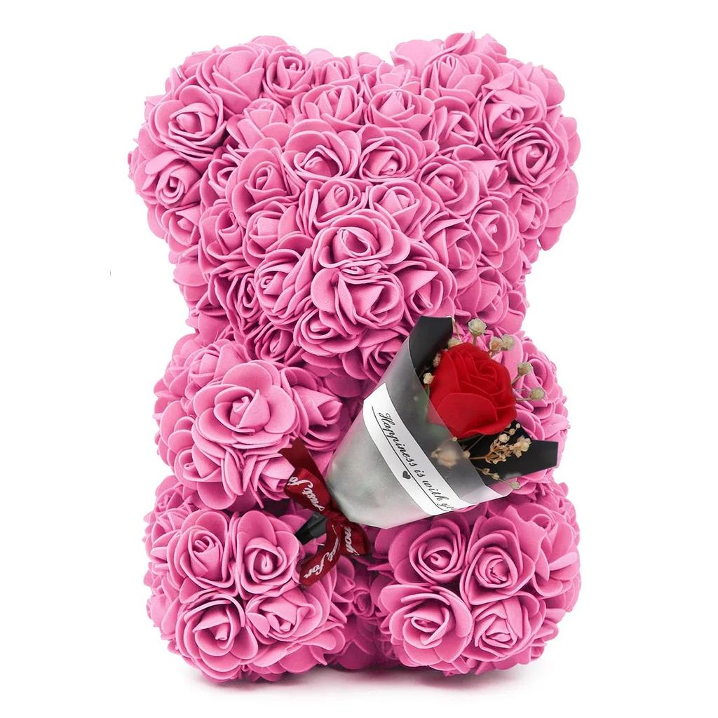 Rose Teddy Bear Mom Girlfriend Birthday Gifts Women Rose Teddy Bear Artificial Flower Anniversary Valentines Day Birthday Gift