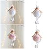 Christmas Angel Doll Pendant with Long Pigtail Design Health Happiness Blessings Decorative Hanging Ornament