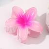 2 Pcs Flower Hair Clips Strong Claw Gradient Contrast Color Plumeria Anti-slip Hair Fixation Decoration Smooth Surface Women Hair Accessory