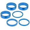 6Pcs Bicycle Headset Spacer Aluminium Alloy Bike Handlebar Stem Spacers for Mountain BikeBlue