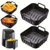 Fyrkantig silikonform för airfryer för COSORI 67.63oz Midea 67.63oz Återanvändbar livsmedelsgodkänd silikon bakning airfryer köksaccessoarer