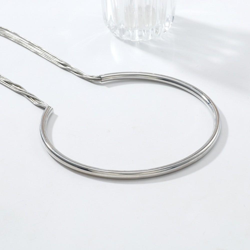 Gold Silver Tassel Necklace Alloy Long Chain Fashion Personalized Design Collar  Women