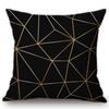 Vintage European Black Pink Yellow Geometric Sofa Throw Pillow Case Diamond Stone Triangles Decoration Cushion Cover Cojines