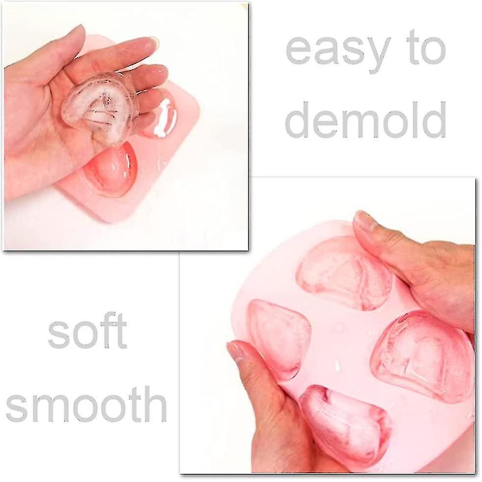 2 Pezzi Vassoio Ghiaccio Silicone Stampi 3D a Forma di Dente Qualità Alimentare Stampo Cubetti Ghiaccio