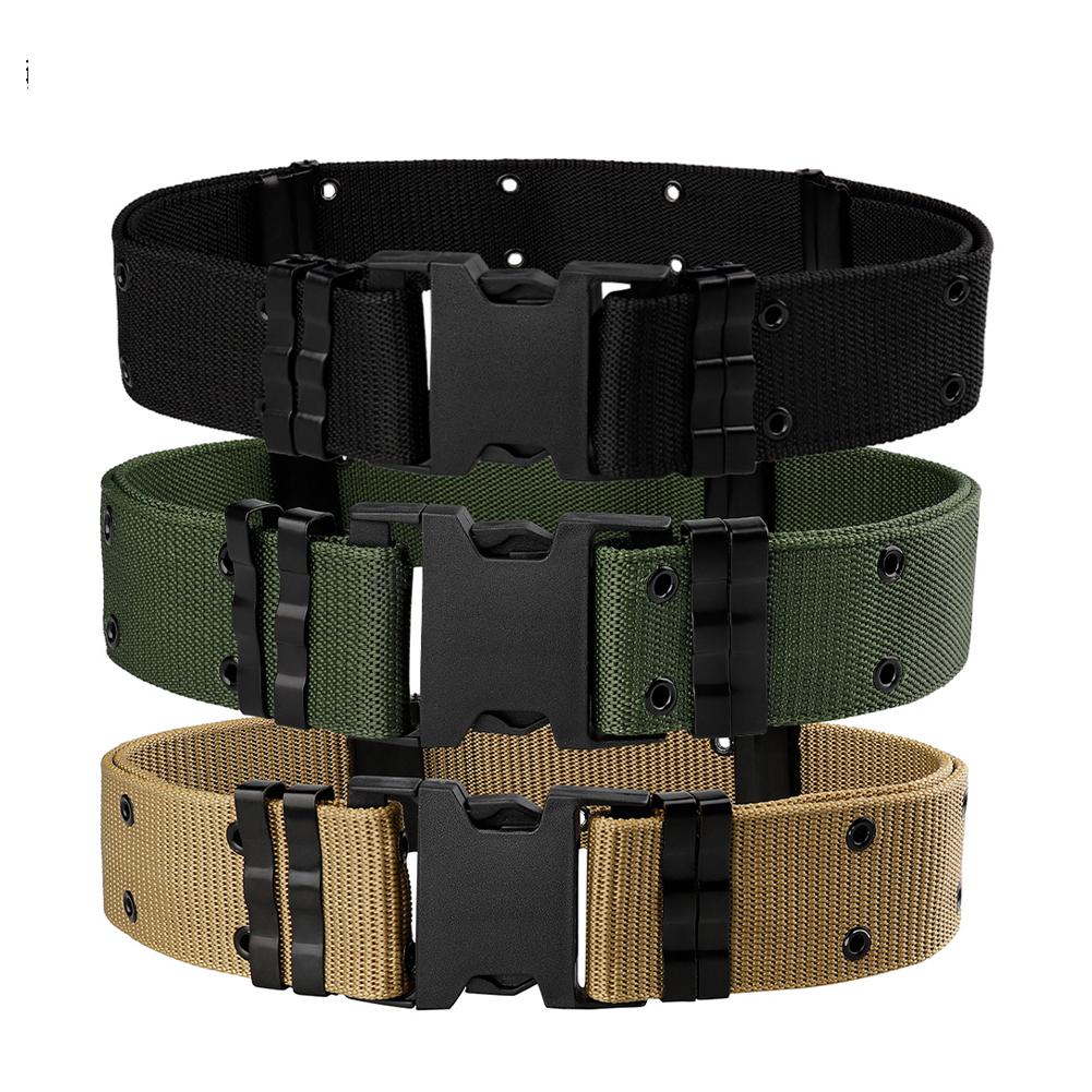 1Pc Tactical Belt Quick Release Outdoor Training Belt Soft Nylon Sports Accessories Men And Women Adjustable Waistband
