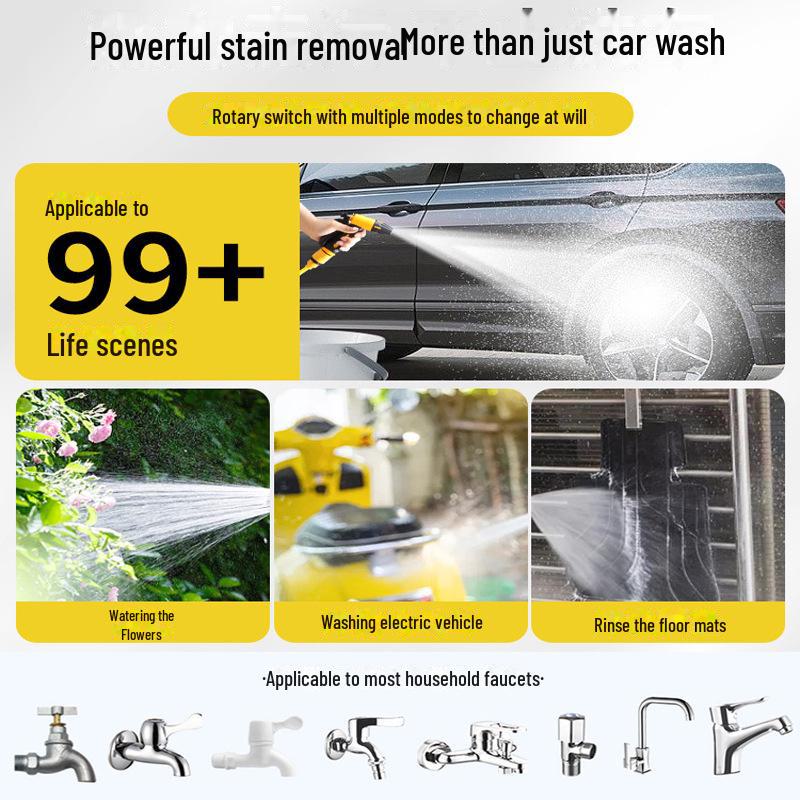 Duză telescopică de înaltă presiune pentru spălare auto cu furtun de amplificare pentru o curățare eficientă