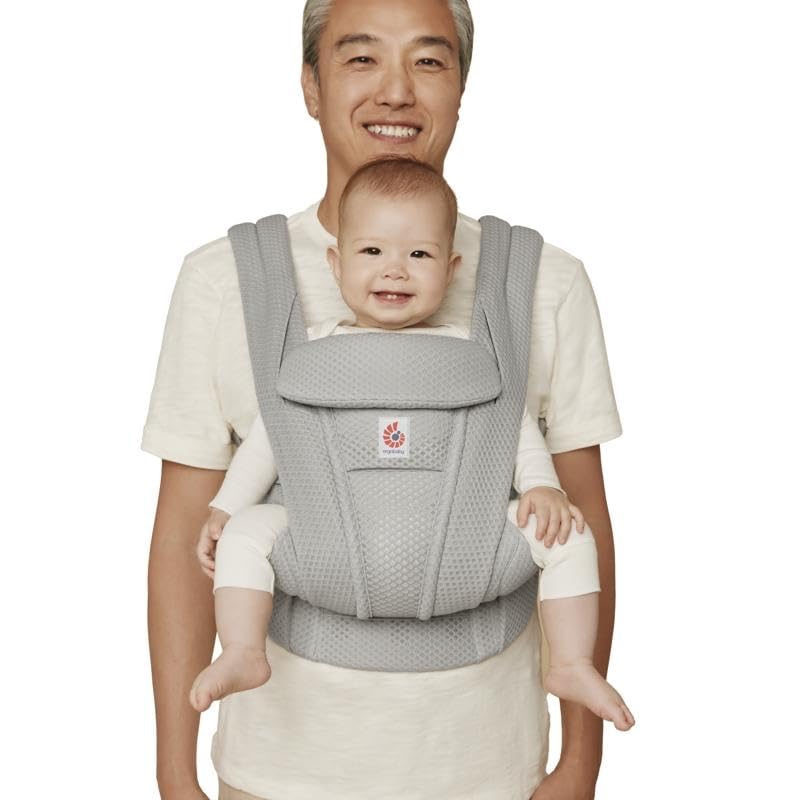 Ergobaby OMNI Deluxe Gray Baby CREGBCODMPRLGRY Mesh/Pearl Carrier, Mesh,