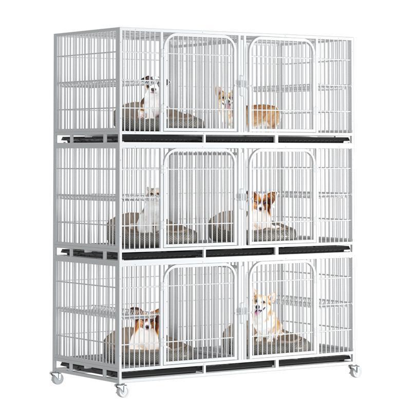 Three-Layer Pet Cage with Partition for Cats, Dogs, and Pigeons
