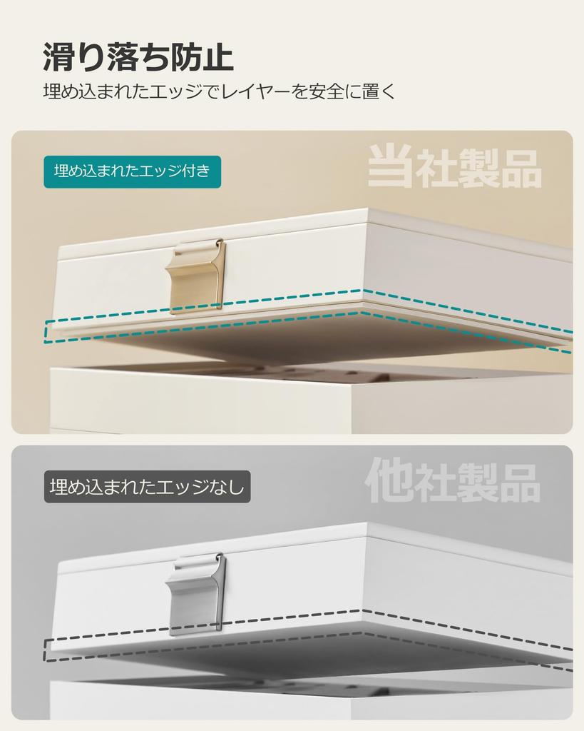 SONGMICS Schmuck Große Kapazität Zubehör 4-stöckig Stapelbar Armbandaufbewahrung Schmuckschatulle mit Glas Tag Weiß JBC164W01 Schachtel, Etui, Einsätze, Halskette,