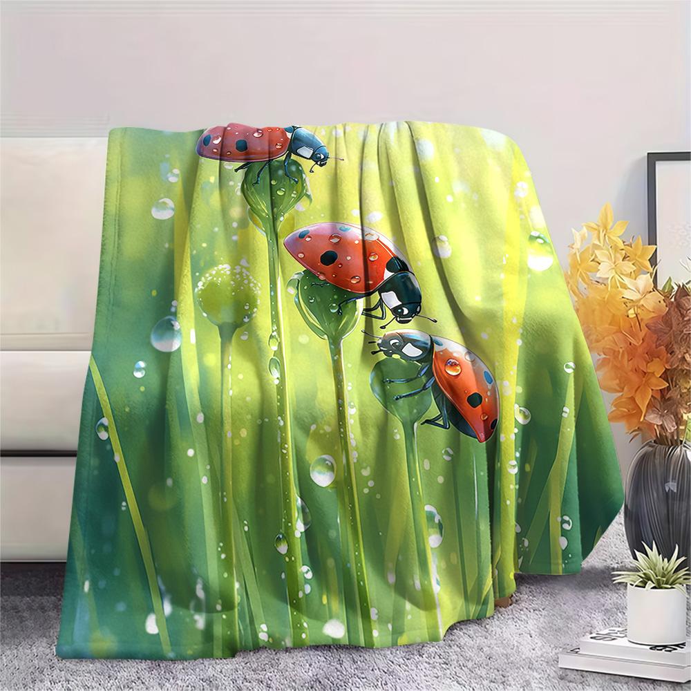 Insect Print Flannel Blanket, High quality Comfortable for All Seasons, Home Decor, Warmth and Comfort, Perfect for Christmas Gifts