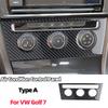 For VW Golf 7 GTI Mk7 14-19 Carbon Fiber Car Center Control Air Conditioning Control Panel Trim Cover Decor Sticker Auto Zubehör