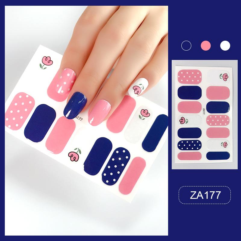 ZA Nail Sticker Full Nail Patch Nail Varnish Film Hand Nail Sticker Nail Tool Long-lasting Waterproof