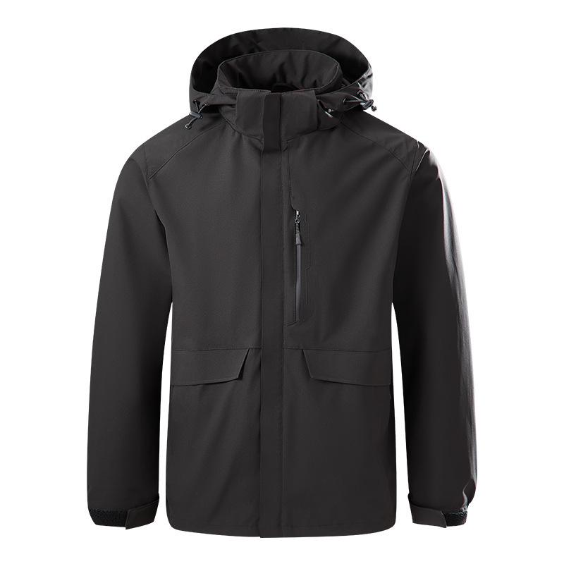 Bohixiong Unisex 3-in-1 Windproof Waterproof Hiking Jacket 4XL