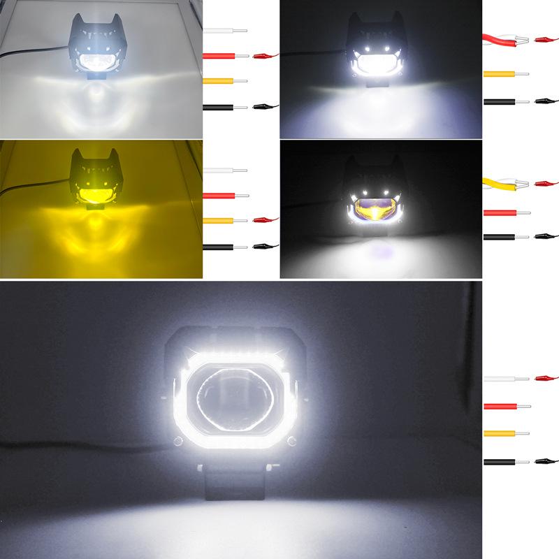 Multi-Color High Brightness Motorcycle Headlight DRL Spotlight Bulb for Electric Vehicles.