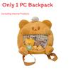 Butter Bear Plush Backpack Cute Cartoon Peripheral Large Schoolbag Capacity