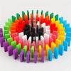 Domino Colored Wooden Building Blocks - 220-Piece Set for Early Education and Children's Cognitive Development