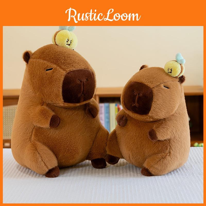 Plush Bee Capybara Toy Cute Cartoon Birthday Gift Girls Kids Dolls Adorable