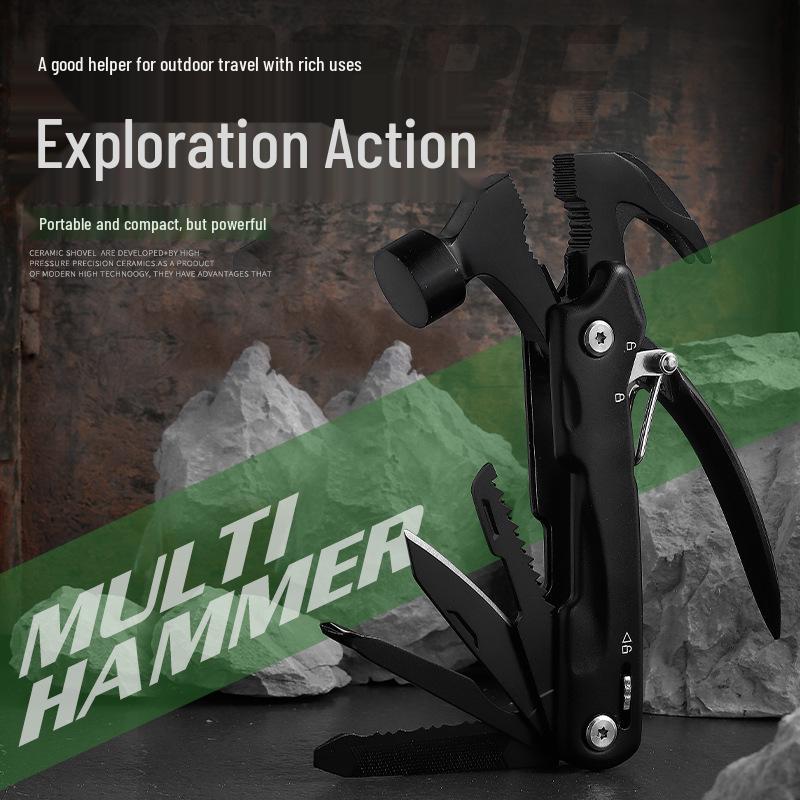Multi-Function Claw Hammer & Life-Saving Pliers for Outdoor Use