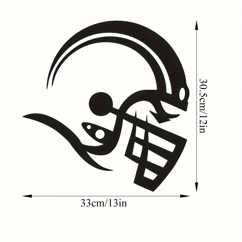 Retro American Football Helmet Metal Sign - Home & Office Decor for Aesthetic Appeal Ideal for Home, Office & Bar Decor