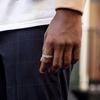 18K Gold Plated Stainless Steel Twist Bread Design Ring Croissant Adjustable Rings for Women Thick Stacking Band Couple Jewelry