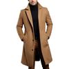 Black Trench Coat for Men Long Sleeve Top Casual and Comfortable Overcoat for Business and Daily Wear