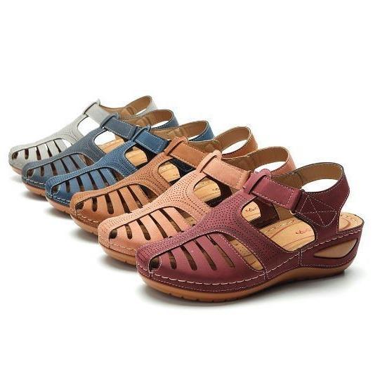 Sandals Women's Shoes Summer Cave Shoes Thick Bottom Round Head Slope Heel Octopus Sandals