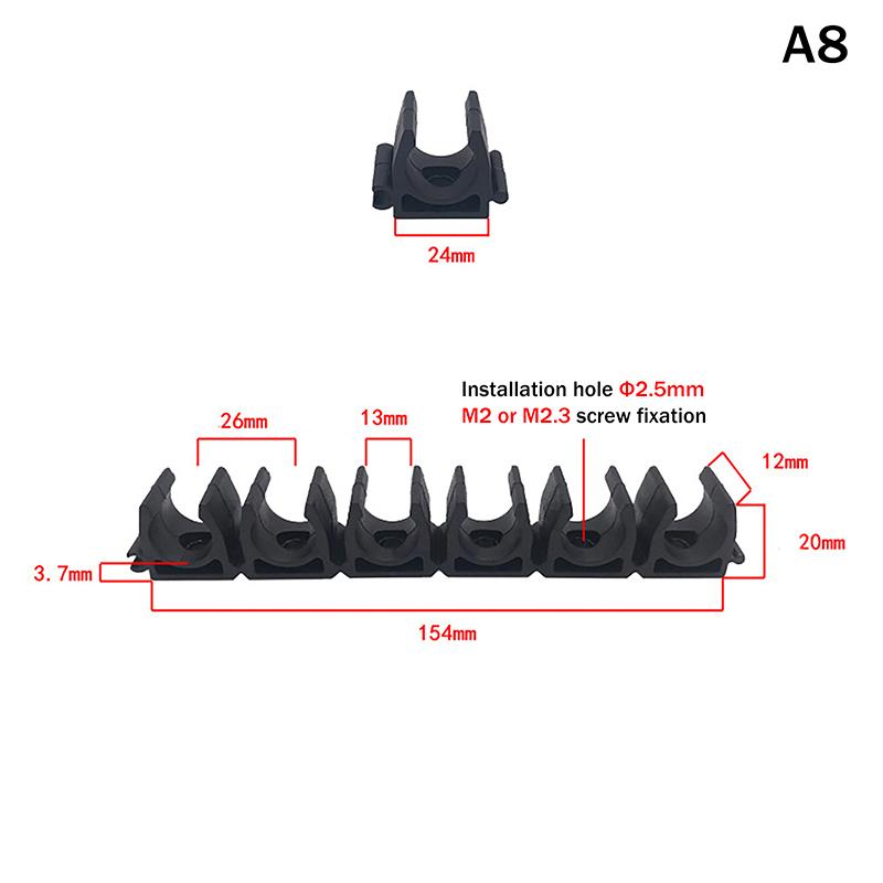 Pneumatic Tube Air Hose Fixing Clamp 6 Way 4/6/8/10/12/14/16/18/20Mm Water Pipe Holder Gas Compressor Tubing Diversion Flow Clip