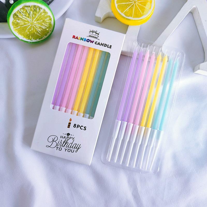 Metal Gold Silver Birthday Candles DIY Colorful Cake DecorasWedding Baby Shower Supplies Color Cake Topper