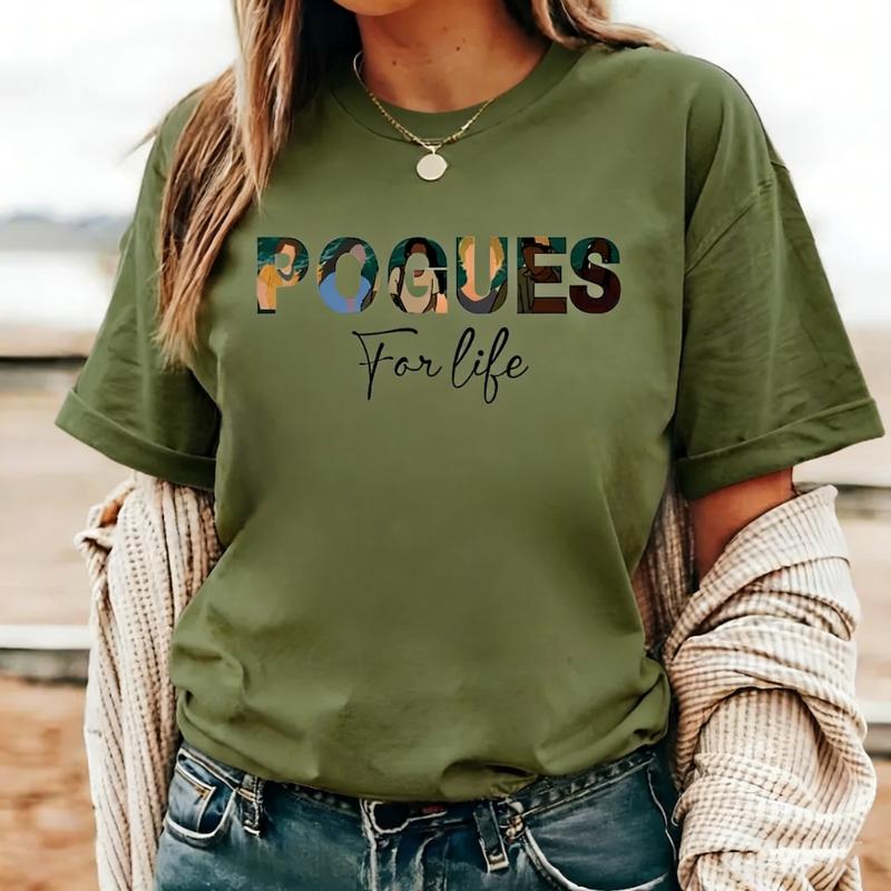 Outer Banks Pogues for Life High Quality Cotton Crewneck Casual Style Regular Short Sleeve Unisex Fashion Printed Tshirt Tops